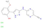 2-Pyrazinecarbonitrile, 5-[[5-(2-hydroxy-6-methoxyphenyl)-1H-pyrazol-3-yl]amino]-, dihydrochloride