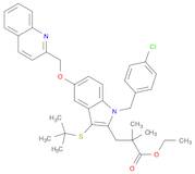 ethyl 3-(3-(tert-butylthio)-1-(4-chlorobenzyl)-5-(quinolin-2-ylMethoxy)-1H-indol-2-yl)-2,2-diMethy…