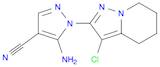5-Amino-1-(3-chloro-4,5,6,7-tetrahydropyrazolo[1,5-a]pyridin-2-yl)-1H-pyrazole-4-carbonitrile