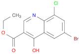 ETHYL 6-BROMO-8-CHLORO-4-HYDROXY-QUINOLINE-3-CARBOXYLATE