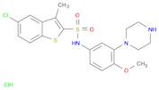 5-Chloro-N-[4-methoxy-3-(1-piperazinyl)phenyl]-3-methylbenzo[b]thiophene-2-sulfonamide hydrochloride