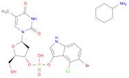 5-BROMO-4-CHLORO-3-INDOXYL THYMIDINE-3'-PHOSPHATE, CYCLOHEXYLAMMONIUM SALT