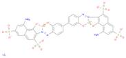 tetrasodium [mu-[[3,3'-[(3,3'-dihydroxy[1,1'-biphenyl]-4,4'-diyl)bis(azo)]bis[5-amino-4-hydroxynaphthalene-2,7-disulphonato]](8-)]]dicuprate(4-)