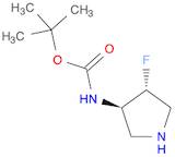 Carbamic acid, [(3R,4R)-4-fluoro-3-pyrrolidinyl]-, 1,1-dimethylethyl ester (9CI)
