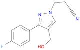 3-[3-(4-fluorophenyl)-4-(hydroxymethyl)-1H-pyrazol-1-yl]propanenitrile