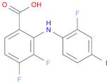 2-(N-2''-FLURO-4''-IODOPHENYL)AMINO-3,4-DIFLUORO BENZOIC ACID