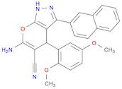 6-amino-4-(2,5-dimethoxyphenyl)-1,4-dihydro-3-(2-naphthalenyl)-pyrano[2,3-c]pyrazole-5-carbonitrile