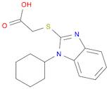 2-((1-Cyclohexyl-1H-benzo[d]imidazol-2-yl)thio)acetic acid