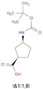 cis-3-[(tert-Butoxycarbonyl)amino]cyclopentane-1-carboxylic acid, tert-Butyl (cis-3-carboxycyclopent-1-yl)carbamate