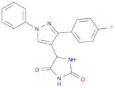 5-(3-(4-Fluorophenyl)-1-phenyl-1H-pyrazol-4-yl)imidazolidine-2,4-dione
