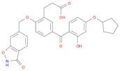 Benzenepropanoic acid, 5-[4-(cyclopentyloxy)-2-hydroxybenzoyl]-2-[(2,3-dihydro-3-oxo-1,2-benzisoxazol-6-yl)Methoxy]-