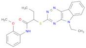 2-(5-ethyl-5H-[1,2,4]triazino[5,6-b]indol-3-ylthio)-N-(2-methoxyphenyl)butanamide
