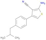 2-AMINO-4-(4-ISOBUTYLPHENYL)THIOPHENE-3-CARBONITRILE