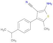 2-AMINO-4-(4-ISOPROPYLPHENYL)-5-METHYLTHIOPHENE-3-CARBONITRILE