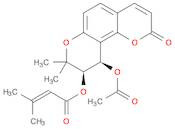 3-Methyl-2-butenoic acid (9R,10R)-10-acetoxy-9,10-dihydro-8,8-dimethyl-2-oxo-2H,8H-benzo[1,2-b