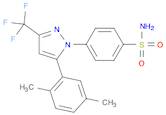 4-(5-(2,5-Dimethylphenyl)-3-(trifluoromethyl)-1H-pyrazol-1-yl)benzenesulfonamide