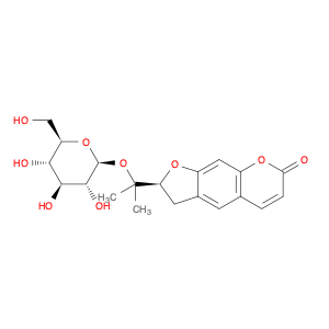 7H-Furo(3,2-g)(1)benzopyran-7-one, 2-(1-(β-D-glucopyranosyloxy)-1-m ethylethyl)-2,3-dihydro-, (S)-