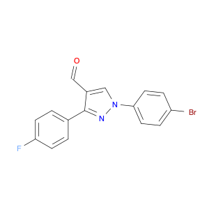 1-(4-BROMOPHENYL)-3-(4-FLUOROPHENYL)-1H-PYRAZOLE-4-CARBALDEHYDE