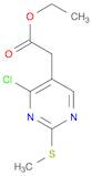 5-PYRIMIDINEACETIC ACID, 4-CHLORO-2-(METHYLTHIO)-, ETHYL ESTER