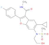 5-Cyclopropyl-2-(4-fluorophenyl)-6-[(2-hydroxyethyl)(methylsulfonyl)amino]-N-methyl-3-benzofurancarboxamide