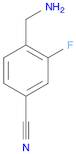 Benzonitrile, 4-(aminomethyl)-3-fluoro- (9CI)