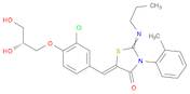 (2Z,5Z)-5-(3-chloro-4-((R)-2,3-dihydroxypropoxy)benzylidene)-2-(propyliMino)-3-(o-tolyl)thiazolidin-4-one