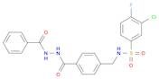 3-Chloro-4-fluoro-N-[4-[[2-(phenylcarbonyl)hydrazino]carbonyl]benzyl]benzenesulfonamide