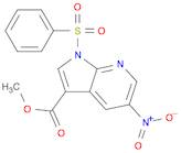 1H-Pyrrolo[2,3-b]pyridine-3-carboxylic acid, 5-nitro-1-(phenylsulfonyl)-, methyl ester