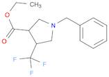 Ethyl 1-benzyl-4-trifluomethylpyrrolidine-3-carboxylate (mixture of cis- and trans-)