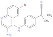 4-[(3-amino-6-bromo-4-quinolinyl)amino]-.alpha.,.alpha.-dimethyl-Benzeneacetonitrile