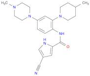 4-Cyano-N-[4-(4-methyl-1-piperazinyl)-2-(4-methyl-1-piperidinyl)phenyl]-1H-pyrrole-2-carboxamide