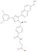 b-Alanine, N-[4-[(1S)-1-[3-(3,5-dichlorophenyl)-5-(6-methoxy-2-naphthalenyl)-1H-pyrazol-1-yl]ethyl…