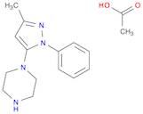 Piperazine, 1-(3-Methyl-1-phenyl-1H-pyrazol-5-yl)- (acetate)