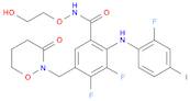 3,4-difluoro-2-(2-fluoro-4-iodophenylaMino)-N-(2-hydroxyethoxy)-5-((3-oxoMorpholino)Methyl)benzaMide