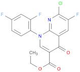 1,8-Naphthyridine-3-carboxylic acid,7-chloro-1-(2,4-difluorophenyl)-6-fluoro-1,4-dihydro-4-oxo-, ethyl ester