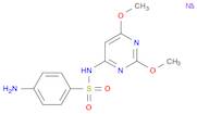 Benzenesulfonamide, 4-amino-N-(2,6-dimethoxy-4-pyrimidinyl)-,monosodium salt