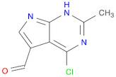 4-Chloro-2-methyl-7H-pyrrolo[2,3-d]pyrimidine-5-carbaldehyde