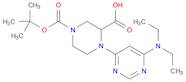 1-[6-(diethylamino)pyrimidin-4-yl]-4-[(2-methylpropan-2-yl)oxycarbonyl]piperazine-2-carboxylic acid