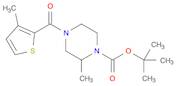 tert-butyl 2-methyl-4-(3-methylthiophene-2-carbonyl)piperazine-1-carboxylate