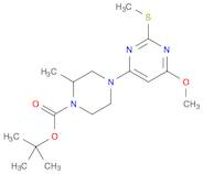 tert-butyl 4-(6-methoxy-2-methylsulfanylpyrimidin-4-yl)-2-methylpiperazine-1-carboxylate