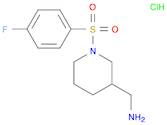 (1-((4-Fluorophenyl)sulfonyl)piperidin-3-yl)methanamine hydrochloride