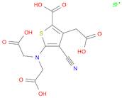 3-Thiopheneacetic acid,5-[bis(carboxymethyl)amino]-2-carboxy-4-cyano-, strontium salt (1:2)
