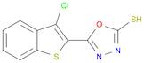 1,3,4-Oxadiazole-2(3H)-thione, 5-(3-chlorobenzo[b]thien-2-yl)-