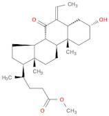 (R)-Methyl 4-((3R,5R,8S,9S,10R,13R,14S,17R,E)-6-ethylidene-3-hydroxy-10,13-dimethyl-7-oxohexadecahydro-1H-cyclopenta[a]phenanthren-17-yl)pentanoate