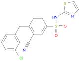 4-(3-Chlorobenzyl)-3-cyano-N-(thiazol-2-yl)benzenesulfonamide