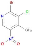 2-Bromo-3-chloro-4-methyl-5-nitropyridine