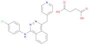 Butanedioic acid, compd. withN-(4-chlorophenyl)-4-(4-pyridinylmethyl)-1-phthalazinamine (1:1)OTHER CA INDEX NAMES:1-Phthalazinamine, N-(4-chlorophenyl)-4-(4-pyridinylmethyl)-,butanedioate (1:1)