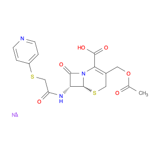 5-Thia-1-azabicyclo[4.2.0]oct-2-ene-2-carboxylic acid,3-[(acetyloxy)methyl]-8-oxo-7-[[(4-pyridinylthio)acetyl]amino]-,monosodium salt, (6R,7R)-