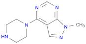 1H-Pyrazolo[3,4-d]pyrimidine, 1-methyl-4-(1-piperazinyl)-