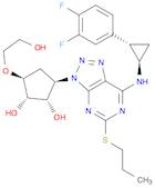 1,2-Cyclopentanediol,3-[7-[[(1R,2S)-2-(3,4-difluorophenyl)cyclopropyl]amino]-5-(propylthio)-3H-1,2,3-triazolo[4,5-d]pyrimidin-3-yl]-5-(2-hydroxyethoxy)-,(1S,2S,3R,5S)-